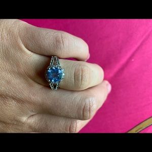Aqua stone ring sz7.5